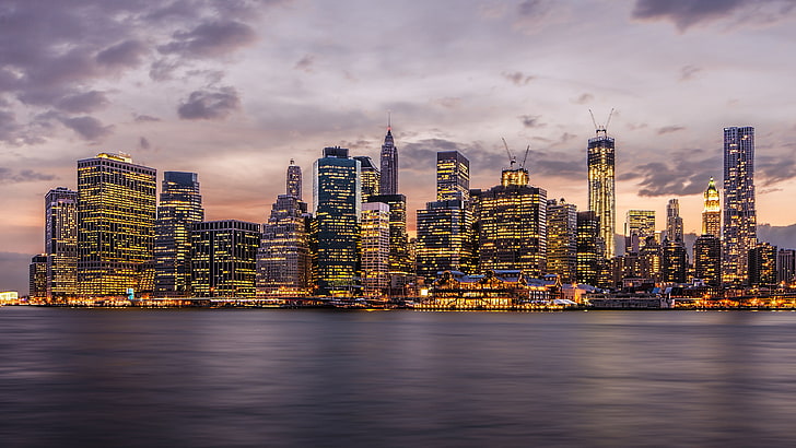 Downtown Manhattan Is The Southernmost Part Of Manhattan New York City Usa Desktop Hd Wallpaper For Mobile Phones Tablet And Pc 3840×2160, HD wallpaper