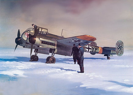 第二次世界大戦、飛行機、航空機、軍、軍用機、ドイツ空軍、 HDデスクトップの壁紙 HD wallpaper