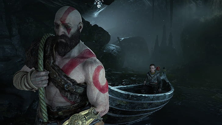 God of War, Kratos, video game, God of War (2018), Wallpaper HD