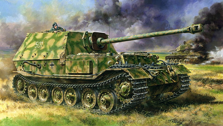 SAU, self-propelled artillery, Ferdinand, German heavy, HD wallpaper