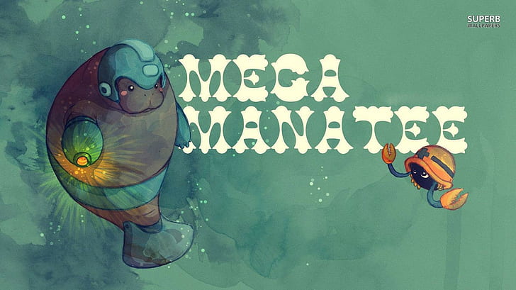 manatee, Mega Man, HD wallpaper