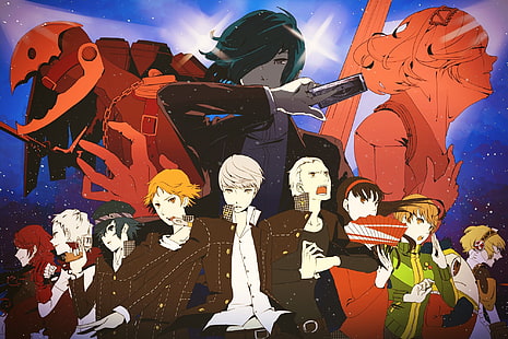 różne postacie z anime, seria Persona, Persona 3, Persona 4, gry wideo, anime, Persona 4 Arena, Tapety HD HD wallpaper