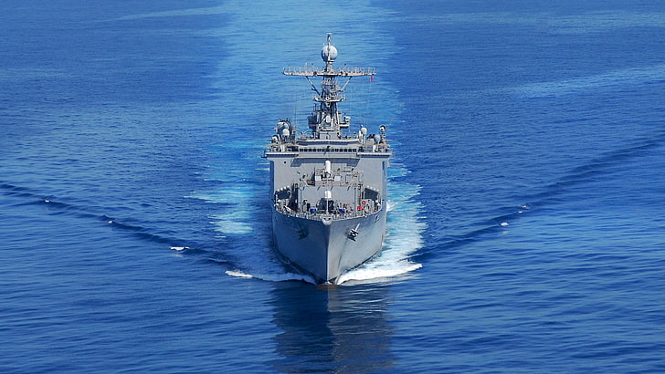 warship, vehicle, sea, ship, military, HD wallpaper