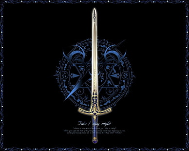 Обои меч Fate Stay Night Excalibur, Серия Судьба, Судьба / Stay Night, HD обои HD wallpaper