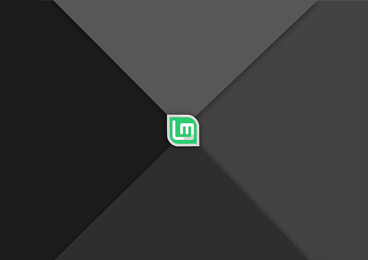 Linux, Linux Mint, black, green, simple background, HD wallpaper