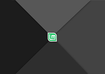 Linux, Linux Mint, черен, зелен, прост фон, HD тапет HD wallpaper