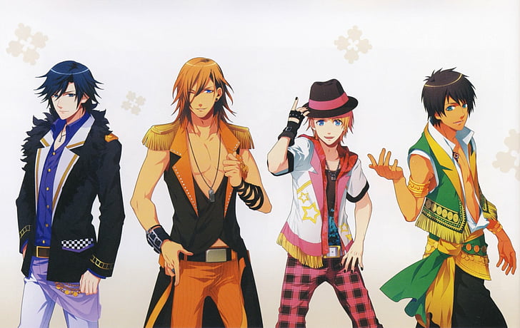 Anime, Uta no Prince-sama, Aijima Cecil, Ichinose Tokiya, Jinguji Ren, Kurusu Syo, Wallpaper HD