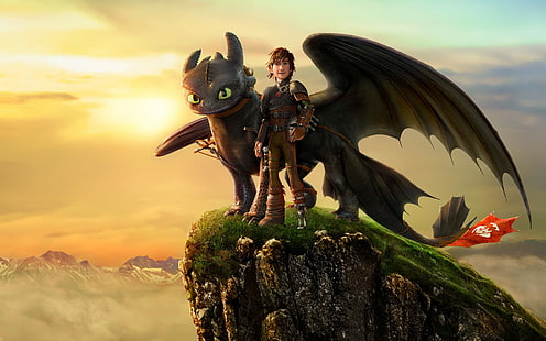 Как приручить дракона 2, анимационные фильмы, фильмы, HD обои HD wallpaper