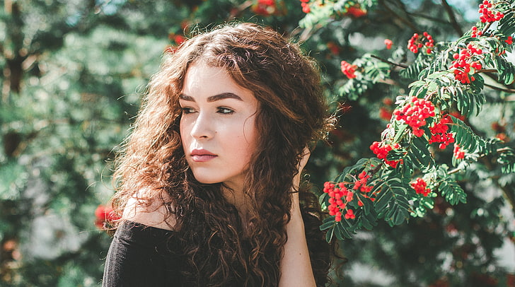 Summer Girl, Girls, female, beautiful, bright, beauty, fashion, flowers, girl, model, outdoors, photoshoot, season, woman, green, 5k, 4k, full hd, fhd, makeup, skin, red, portrait, style, hair, young, nature, eyes, people, lady, face, color, colorful, lips, warm, sun, HD wallpaper