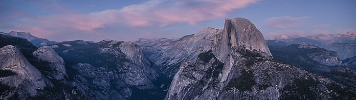 Yosemite National Park, flera skärmar, Half Dome, landskap, HD tapet