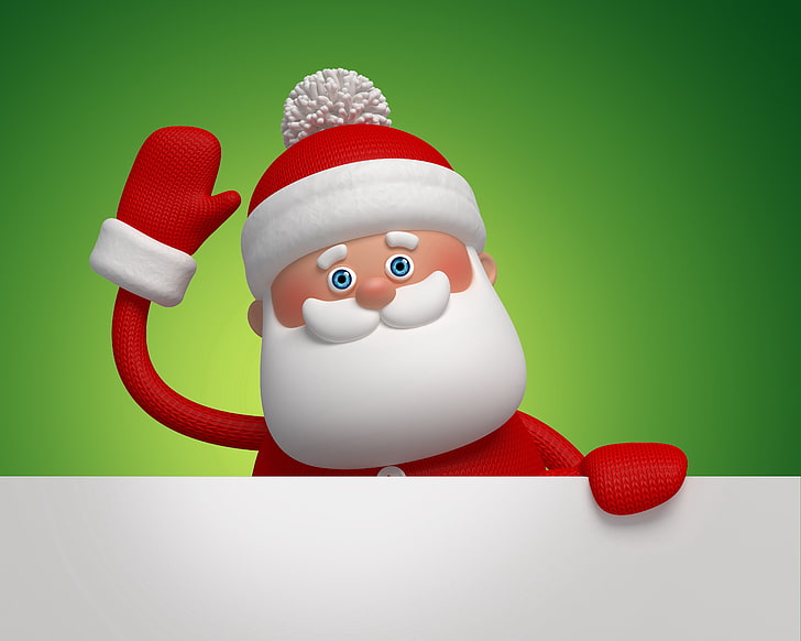 Santa Claus tapet, semester, nyår, jul, Santa Claus, Santa, banner, HD tapet