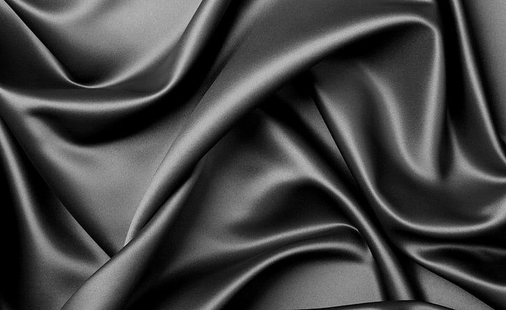 Silke, svart textil, Aero, svart, siden, HD tapet