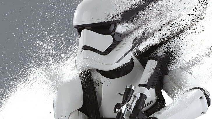 gwiezdne wojny gwiezdne wojny, odcinek VII, The Force Awakens Stormtrooper artwork, Tapety HD