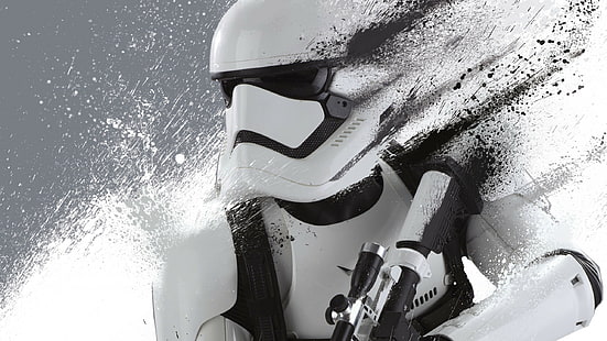 star wars episódio de star wars vii a força desperta arte de stormtrooper, HD papel de parede HD wallpaper