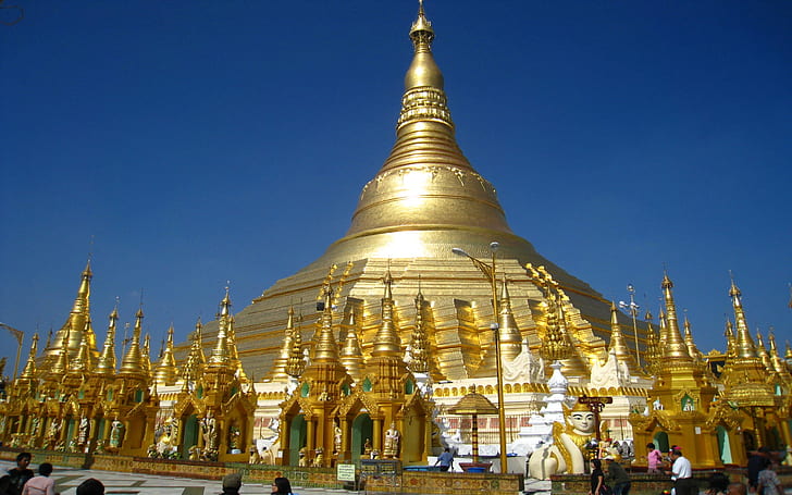 Pagoda Shwedagon 93642, Wallpaper HD