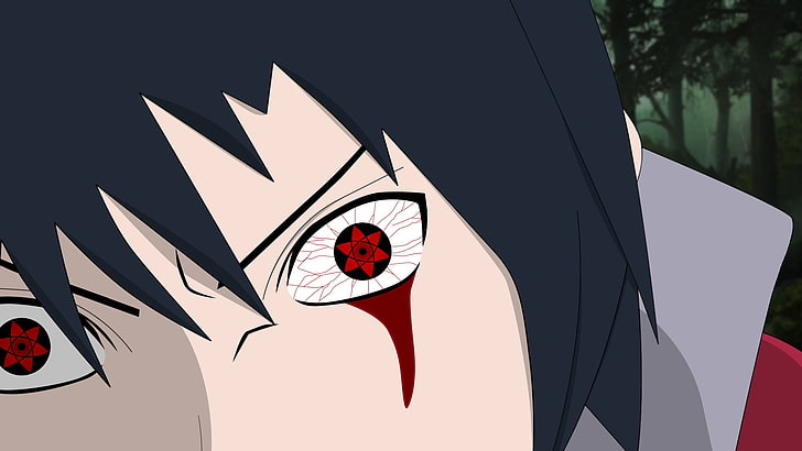 Anime, Naruto, Akatsuki (Naruto), Darah, Sasuke Uchiha, Sharingan (Naruto), Wallpaper HD