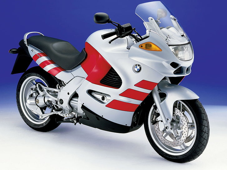 BMW K 1200 RS, white and red BMW sports bike, Motorcycles, BMW, HD wallpaper