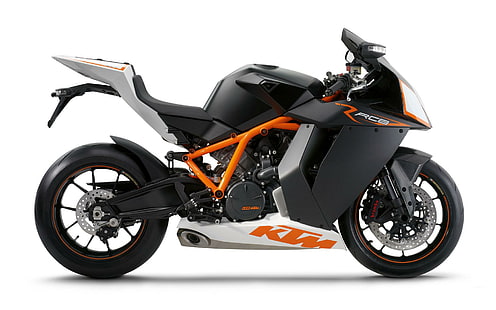 KTM RC8, vélo de sport ktm noir et orange, vélos et motos, Fond d'écran HD HD wallpaper