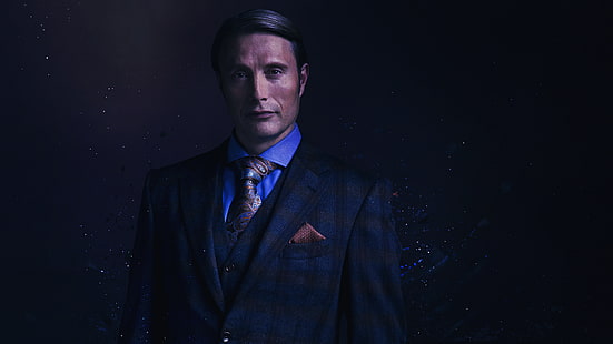 men's black suit jacket, Hannibal, TV, NBC, Mads Mikkelsen, Hannibal Lecter, HD wallpaper HD wallpaper