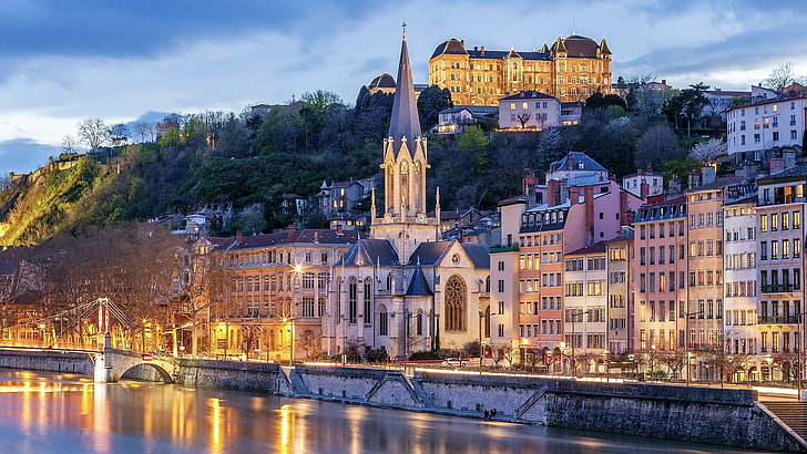 Ciudad, Europa, Francia, Lyon, Rio, HD-Hintergrundbild