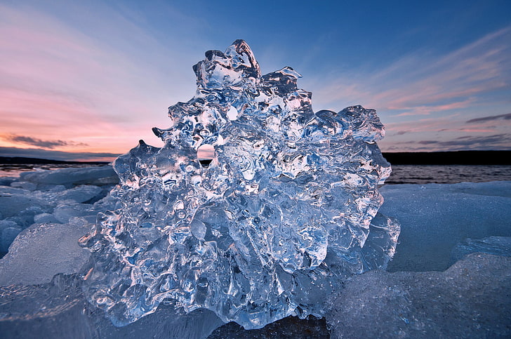 맑은 얼음, 추위, 얼음, 바다, 물, 투명, 빙원, HD 배경 화면