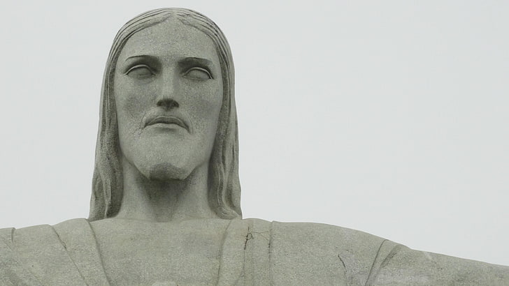 Cristo Redentor, Rio de Janeiro, Brasilien, Kristus återlösaren, staty, HD tapet