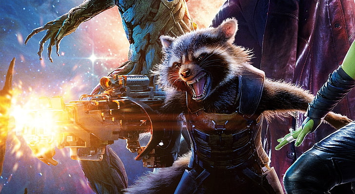 Guardians of the Galaxy Rocket Raccoon ، لقطة شاشة غطاء Guardians of The Galaxy Ratchet Raccoon ، أفلام ، أفلام أخرى ، Rocket ، Raccoon ، 2014 ، حراس المجرة ، بين المجرات، خلفية HD