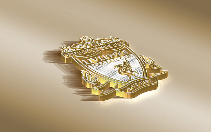 Logo, Golden, Fotboll, Liverpool FC, YNWA, Soccer, Emblem, English Club, HD tapet