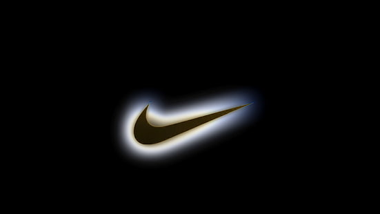 Logotyper, Nike, Famous Sports Brand, Dark, Light In Black, logotyper, nike, kända sportsmärke, dark, light in black, HD tapet HD wallpaper