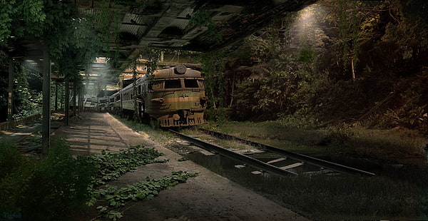 Straße, U-Bahn, Apokalypse, Zug, HD-Hintergrundbild HD wallpaper