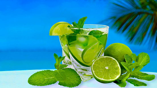 trinken, mojito cocktail, cocktail, mojito, essen, HD-Hintergrundbild HD wallpaper
