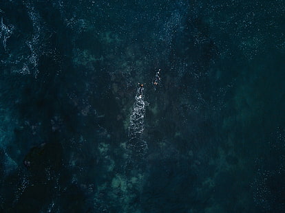 natureza, água, foto drone, vista aérea, natação, HD papel de parede HD wallpaper