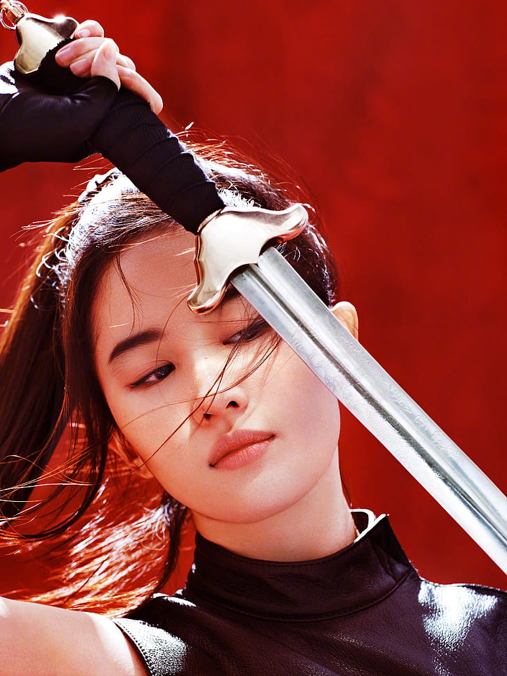 Crystal Liu, Frauen, Schauspielerin, Brünette, dunkles Haar, Chinesisch, Asiatisch, Schwert, Jian, HD-Hintergrundbild, Handy-Hintergrundbild