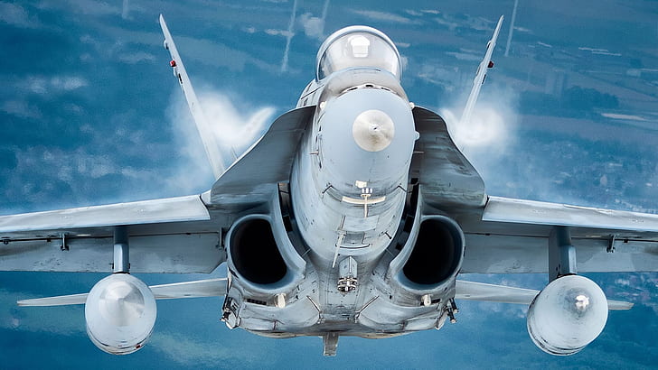 самолет, военен самолет, превозно средство, военен, F / A-18 Hornet, HD тапет