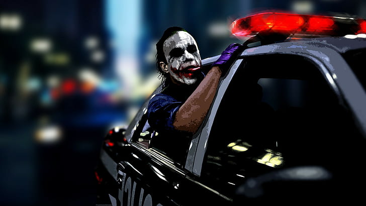 anime polizei digital art heide ledger joker batman messenjahmatt, HD-Hintergrundbild