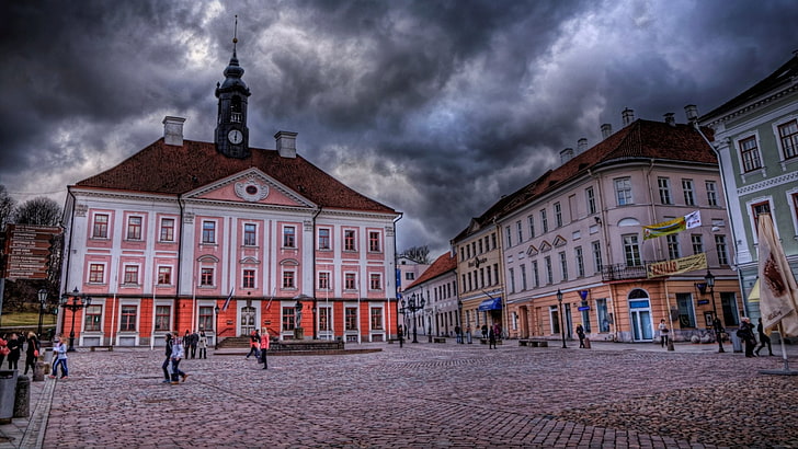 Şehirler, Tartu, Estonya, Belediye Binası, HD masaüstü duvar kağıdı