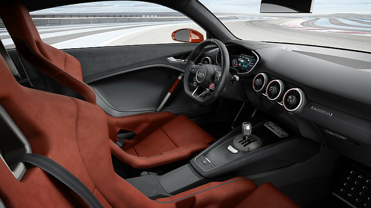 Audi TT Clubsport Turbo, concept, audi, auto sportiva, corsa, interni, Sfondo HD