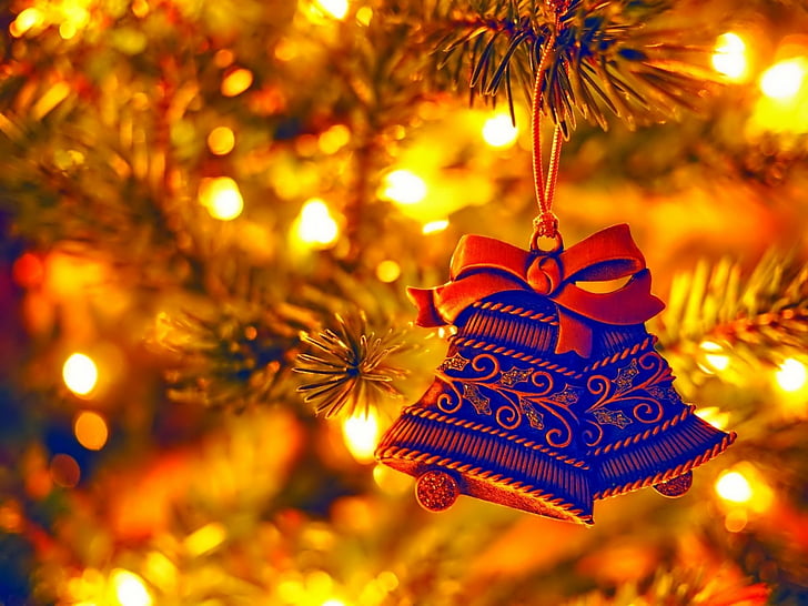 Holiday, Christmas, Bell, Blue, Christmas Ornaments, Christmas Tree ...
