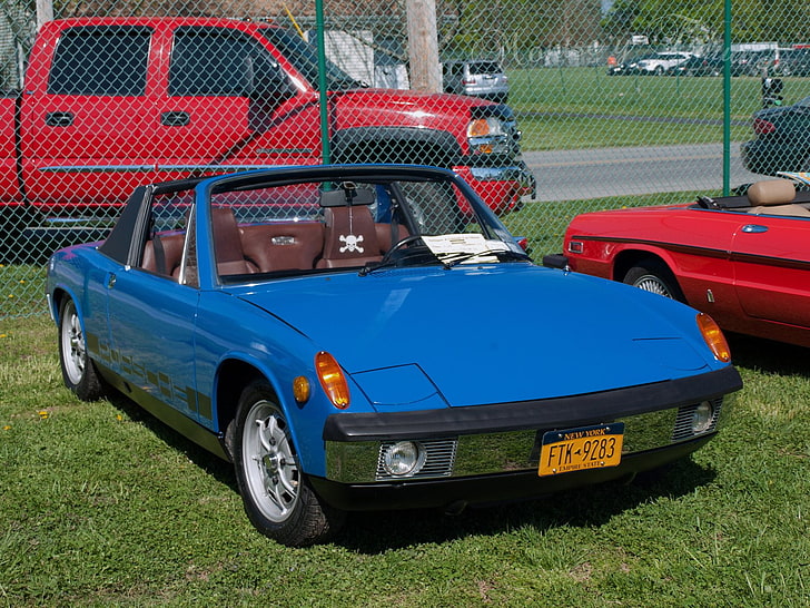 914, 916, bleu, blau, autos, klassiker, coupé, deutschland, porsche, HD-Hintergrundbild