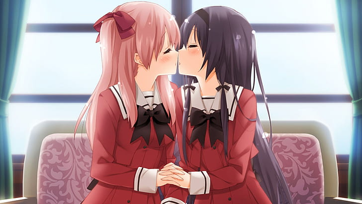 beijo afeto par-Anime personagens HD wallpaper Visualização
