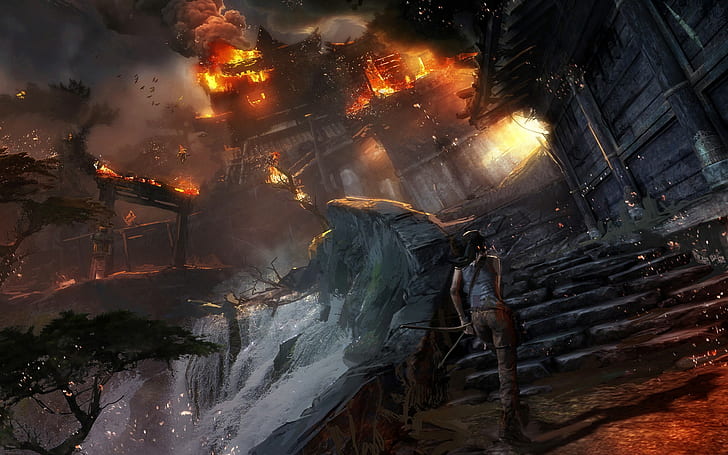 Tomb Raider, Lara Croft, video game, karya seni, Wallpaper HD