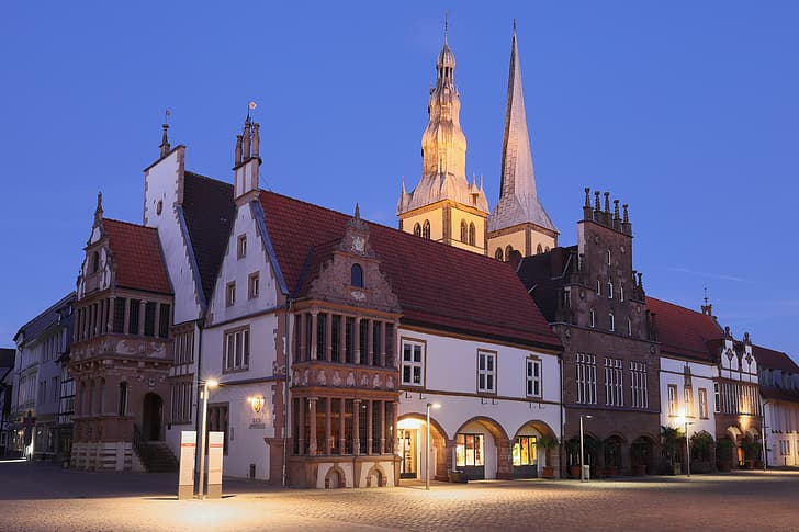 Deutschland, Nordrhein-Westfalen, Rathaus, Lemgo, HD-Hintergrundbild