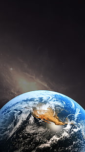 Terra, pianeta, ritratto, arte spaziale, spazio, Sfondo HD HD wallpaper