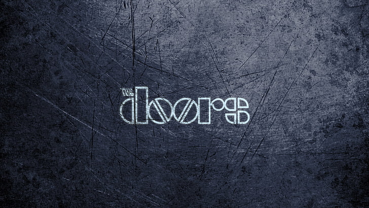 The Doors band logo, the inscription, texture, scratches, the doors, HD wallpaper
