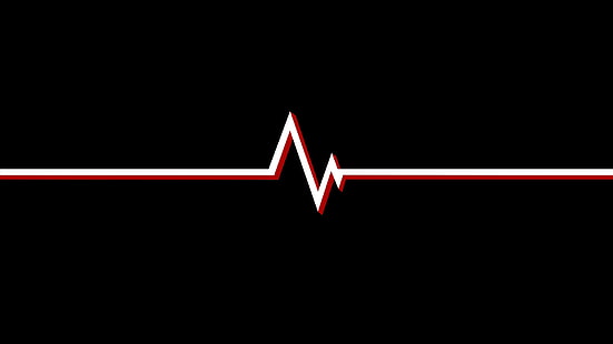 аниме, Angel Beats !, сърцебиене, просто, черно, бяло, Beats, HD тапет HD wallpaper