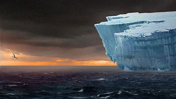 iceberg top of body of water, Cómo entrenar a tu dragón, arte conceptual, películas, Fondo de pantalla HD