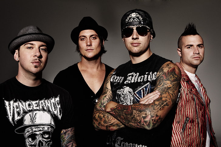 M. Shadows band, musique, groupe, A7X, Avenged Sevenfold, Zacky Vengeance, M. Shadows, Johnny Christ, Synyster Gates, hard rock, heavy metal, Fond d'écran HD