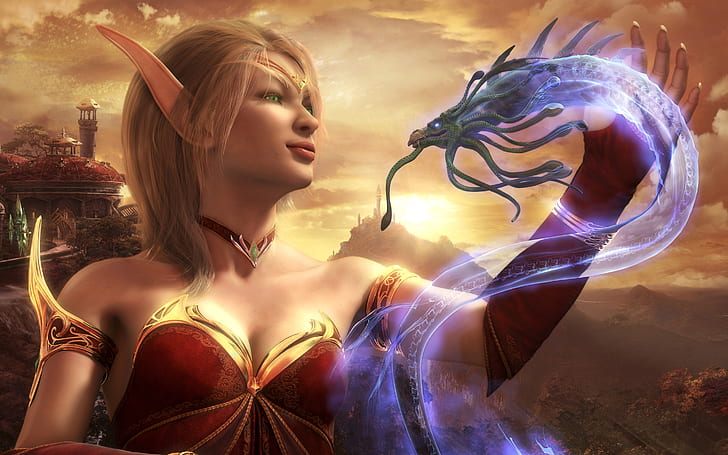 Blood Elf World Of Warcraft, krew, świat, warcraft, Tapety HD