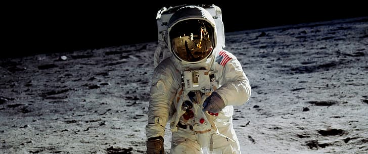 Buzz aldrin, Luna, Apollo 11, viaggi nello spazio, storico, Sfondo HD