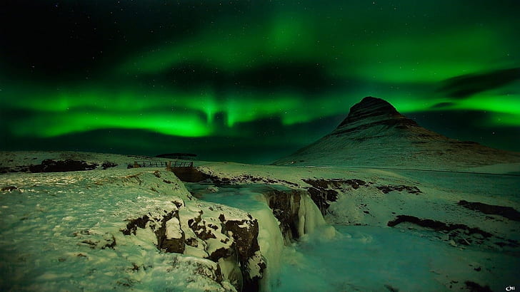 Aurora Borealis Northern Lights Green HD, nature, green, lights, aurora, borealis, northern, HD wallpaper